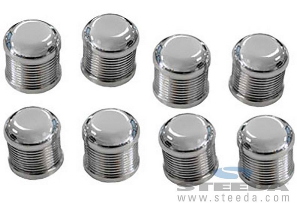 Steeda Aluminum Strut Nut Covers - Machined (05-10 GT/V6/Bullitt)